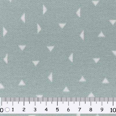 Jaquardjersey | Dreiecke | pastell Eisblau